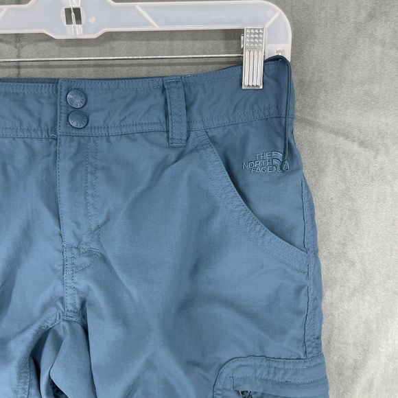 The North Face Shorts Womens 6 Blue 100% Nylon Outdoors Hiking Logo Camping - Picture 5 of 14